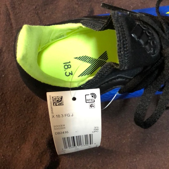 Kids Adidas X 18.3 FG J Soccer Cleats Girls Boys - Picture 5 of 7